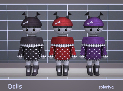 soloriya: ***Dolls*** Sims 4 Has two versions - decorative and playable. Three dolls, each doll has 