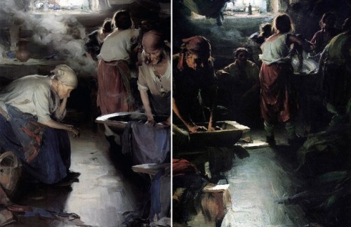 oldpaintings - The Washer-Women by Abram Efimovich Arkhipov...