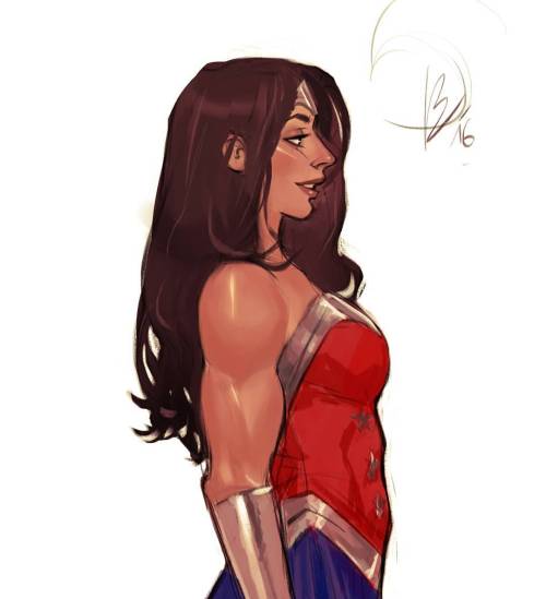 alvadee:I finally got my new tablet after my old one broke like… three months ago. Of course a buff lady aka Diana is the first thing I draw 💪😘