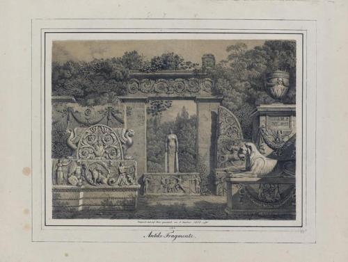 Antique Fragments by Friedrich von GartnerGerman, 1818lithographState Hermitage Museum