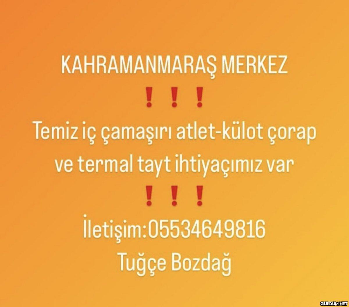 KAHRAMANMARAŞ MERKEZ Temiz...