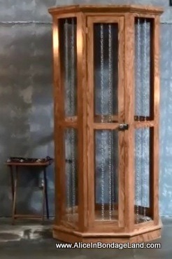 mistressaliceinbondageland: I love any opportunity to explore new gear, but this cage is especially cool &amp; one of a kind!!! http://www.aliceinbondageland.com  