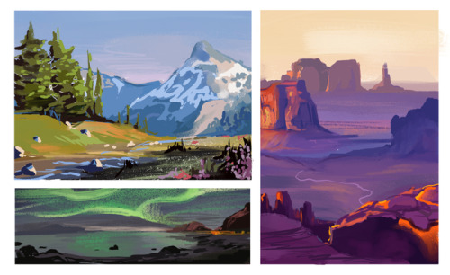 some 15-30 minute environment studies from Pinterest travel photos 