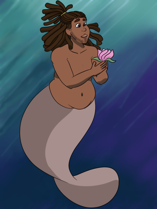 MerMay Day 3: Draw an OC as a merperson!This is my OC Elijah as a Manatee Merman!