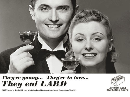 cryptofwrestling - An ad for Lard. (1957)