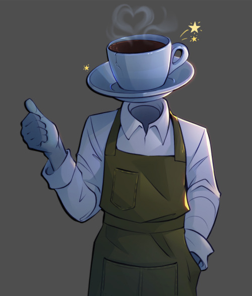 The last character from Monster Café: the coffee shop owner Jonas! Takes great pride in his café and