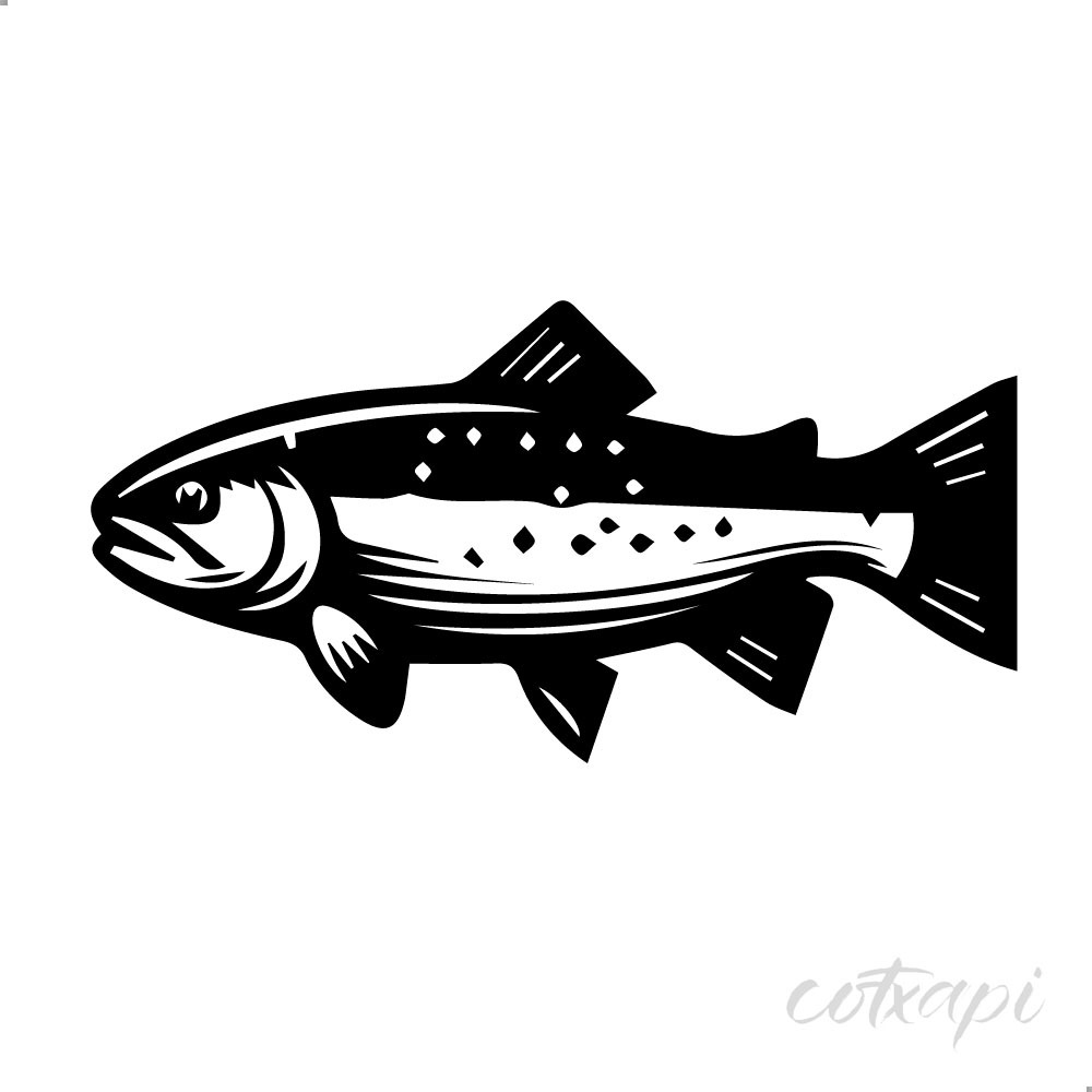 Sea Fish Silhouette Bundle, Ocean Fish Clipart & Vector Art Collection, Sea Animals Illustration
