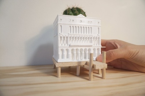 sosuperawesome:Famous Architecture PlantersCacti Pants on EtsySee our #Etsy or #Planters tags