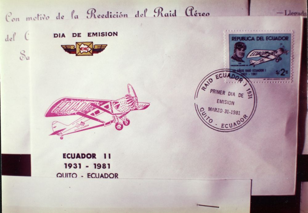 Envelope with stamps from Ecuador