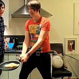 Dan And Phil + Pancake Flips Throughout The Years
