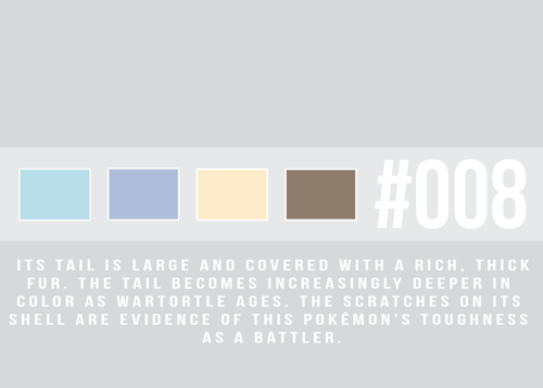 pkmntrashcan:  Pokemon Color Palettes | #007-#008-#009 [9/807] 