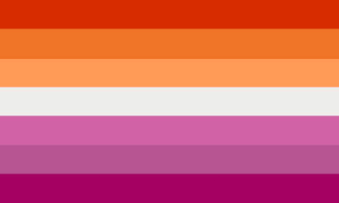 Sunset lesbian flag (by Emily Gwen)