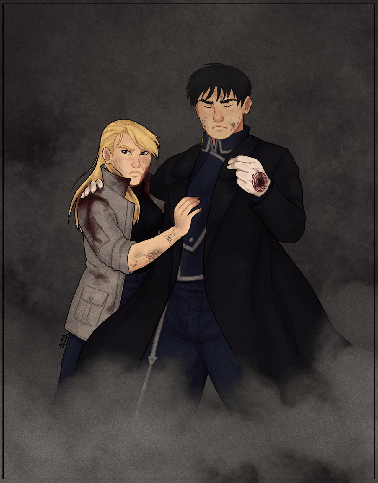 Does roy mustang stay blind