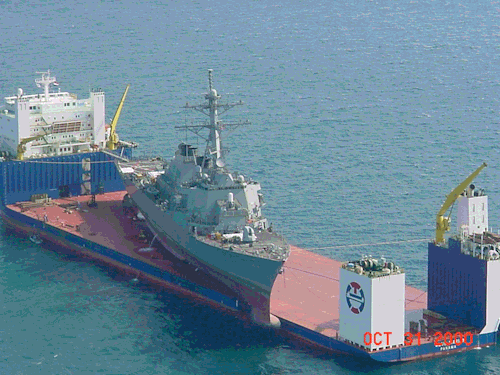 sixpenceee:  Heavy-Lift Ship  A heavy-lift ship is a vessel designed to move very large loads that cannot be handled by normal ships. This is the Blue Marlin, a semi-submerging vessels capable of lifting another ship out of the water and transporting