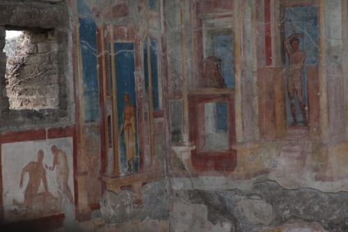 shatteryourleaves: Frescoes left in situ at Pompeii. Photos taken January 11, 2014.