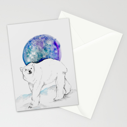 Want some pretty Christmas/ winter Stationary? Check out my new work “Reindeer King” and