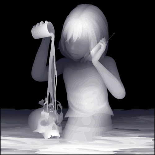 creepyartetc:  Artist: Kazuki Takamatsu More creepy art  z-buffer art?