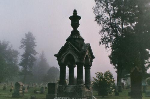 dementium-rabbit: A foggy cemetery By Kaylah. Cleveland