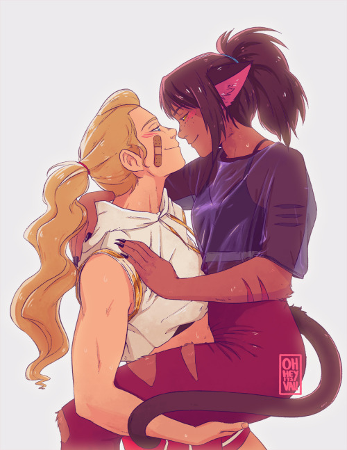 ohheyyitsval:   i loved that one shot of phia.cos(ig) and sanet_cosplay(ig) as catradora so much i just had to draw it. please check them out on instagram if you havent already!!! – find me on:twitter: ohheyitsvalig: ohheyyitsval – join my wlw ship