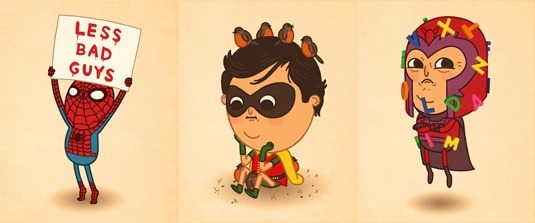 inspiringpieces:  Pop culture icons transformed into adorable charactures  Characters