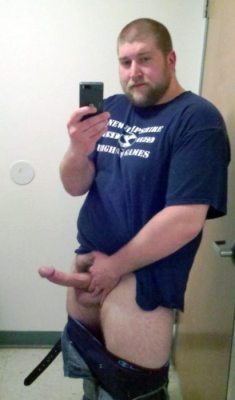 hunghairybear:  Me again. Mirror pic flipped.