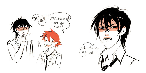 soltian:So the #ywpd_69 prompt from like…last week or something was FIRST KISS…and I went a little c