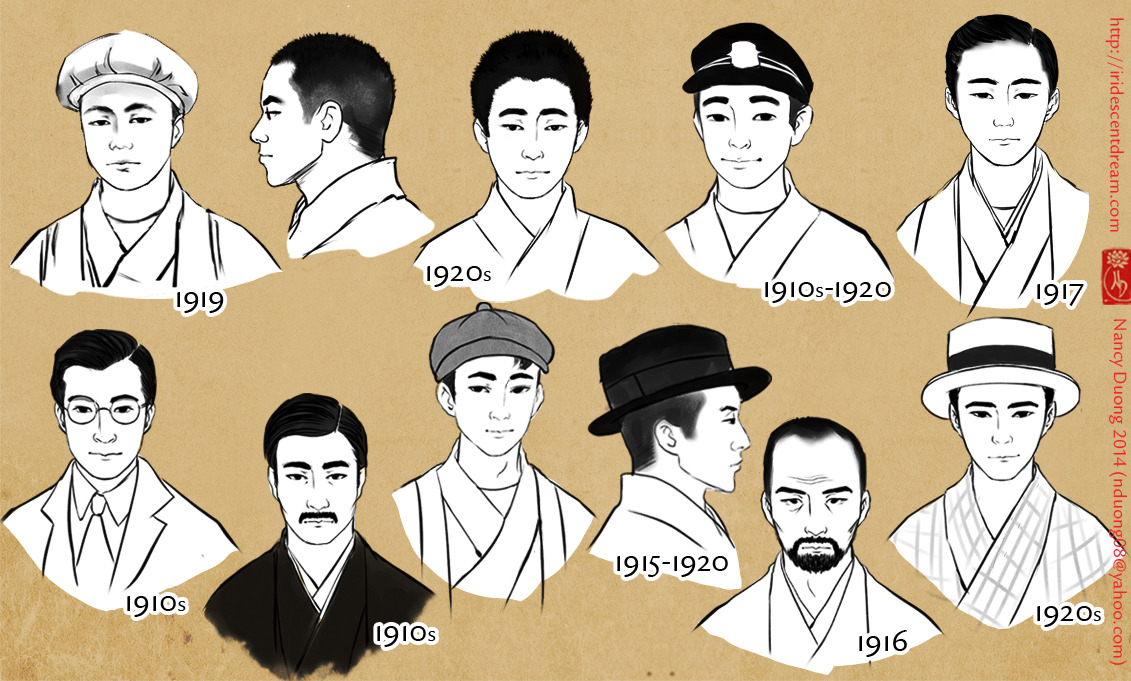 nannaia:  This is a hairstyle timeline that is meant to cover the Taishō era (1912-1926).