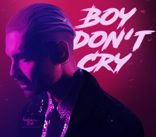 ‘BOY DON’T CRY’Close up look for my digital poster.Original size: https://darknessendless.deviantart
