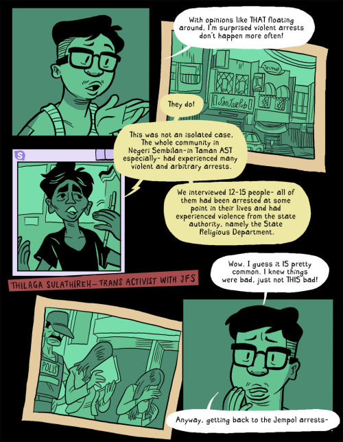 princessnellancholy:  chaosdad:  My comic, “Not A Crime”, about the arrest and persecution of transwomen in Malaysia is finally ready! read the rest of the comic at my website http://www.kazimirlee.com/not-a-crime.html.   Everybody read this,the stories