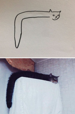 catsbeaversandducks:  Super-realistic! By poorly drawn cats 