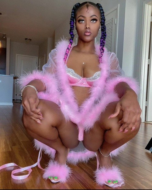 I would love for my next GF to Wear thissexy PinkSee thru lingerie piece@lazaniazee#ebonyfeetnation 