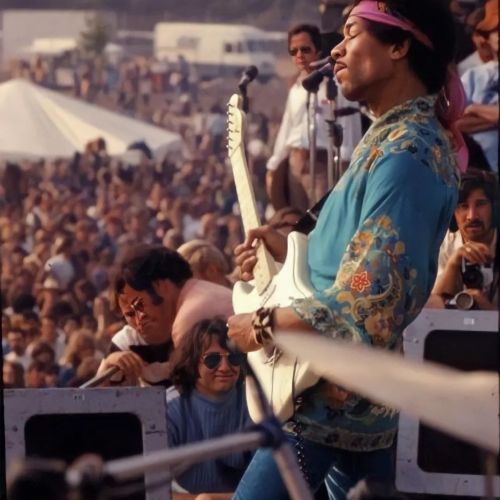 p-o-s-s-e-s-s-e-d-b-y-f-i-r-e:  Jimi Hendrix  at the Newport Pop Festival, Northridge, Californ