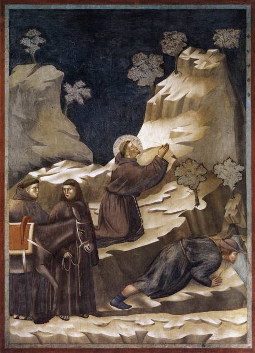 centuriespast: GIOTTO di Bondone Legend of St Francis: 14. Miracle of the Spring 1297-1300 Fresco, 2