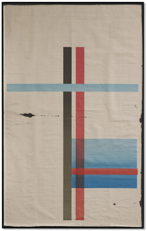 Wade Guyton, “Untitled,” 2005,Epson UltraChrome inkjet on linen laid down on linen stretched over pa