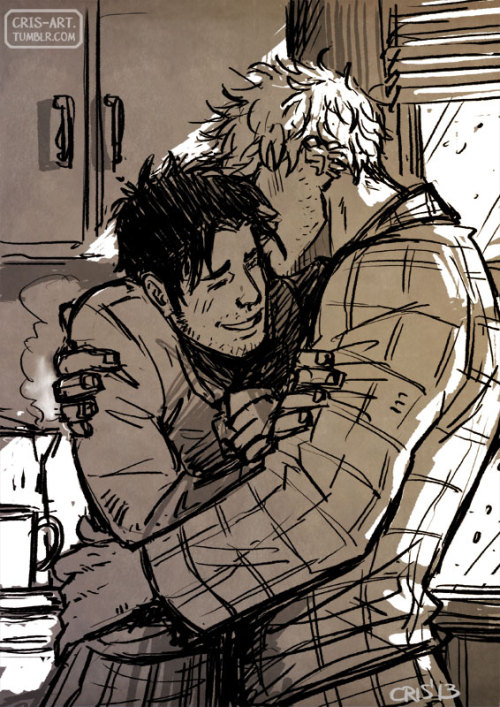 cris-art:  4 Sketches of these two in everyday life after getting their first apartment! Read the captions on each image.  I hope you like it! ♥♥