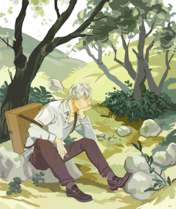 mydearbasil: I’ve held myself captive from sleeping until I finished this.  But then i was too sleepy to type anything up! Anyways, I watched Mushishi’s Next Passage, which I liked a lot. I decided I also need to brush up on drawing foilage and nature