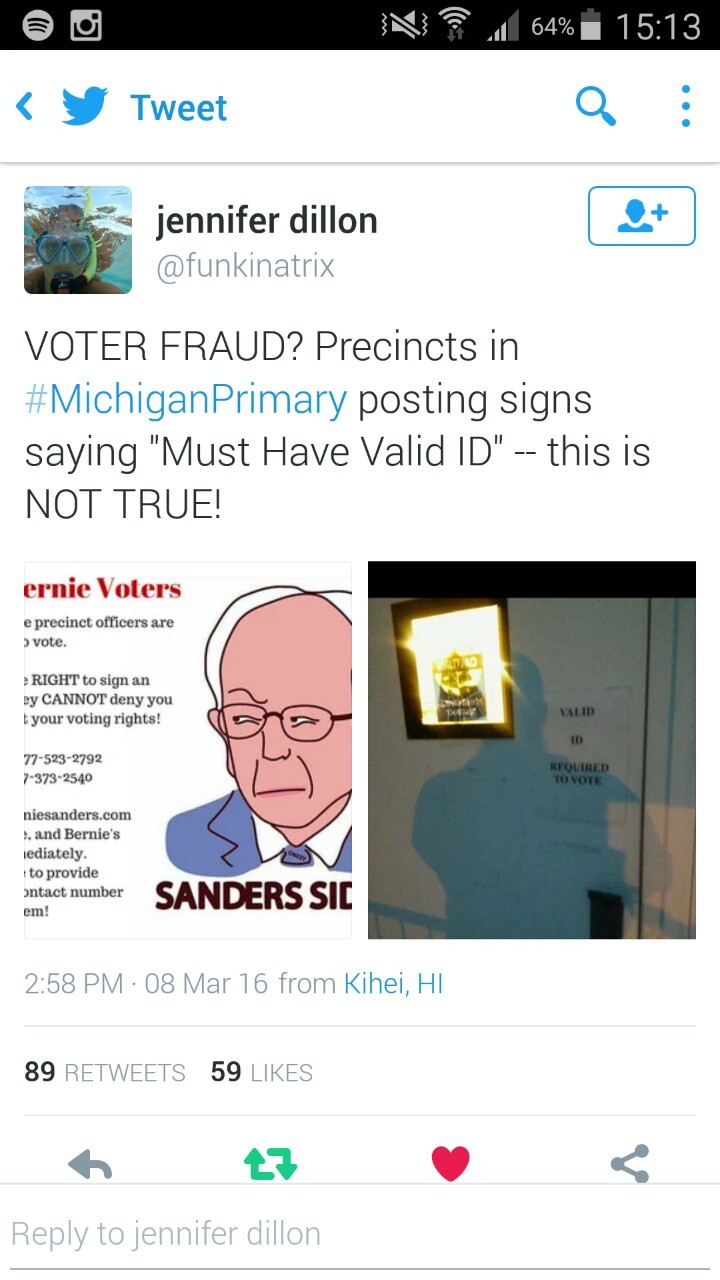 macleod:  VOTER FRAUD? Precincts in Michigan Primary posting signs saying “Must