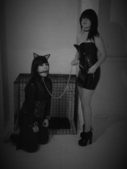 runaway-theatre:  collared—kitten on the left, and me on the right. Equipment: thattroikidd and mollishka Photo taken by: dillbo661