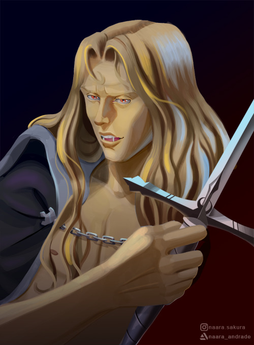 I finished my Alucard boi painting :)