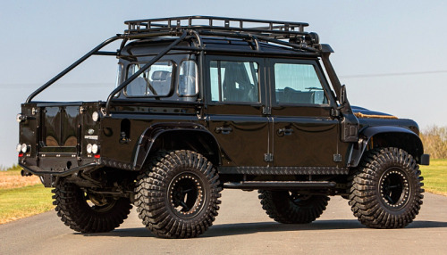 carsthatnevermadeitetc:  Land Rover Defender 110 SV ‘Spectre’ JB24, 2015. One of the 10 Land Rover Defenders used in the James Bond film Spectre is to be offered by Silverstone Auctions at their Live Online sale on the May 23. The Defenders were