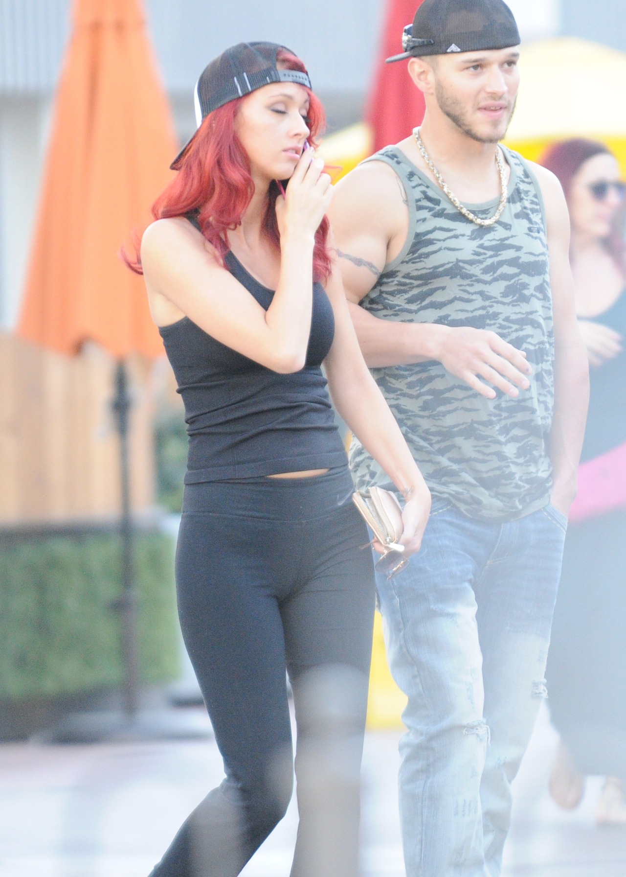 Red’s got a nice camel toe and ass.