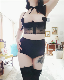 kissmedeadlier:  Check out these amazing Mix and Match styles featuring Kiss Me Deadly from IG user lissieloves_sparkle!Clockwise from top left: The Everythingless bralet and Pinup knicker, with the Lily quarter cup bra from guest brand Playful Promises