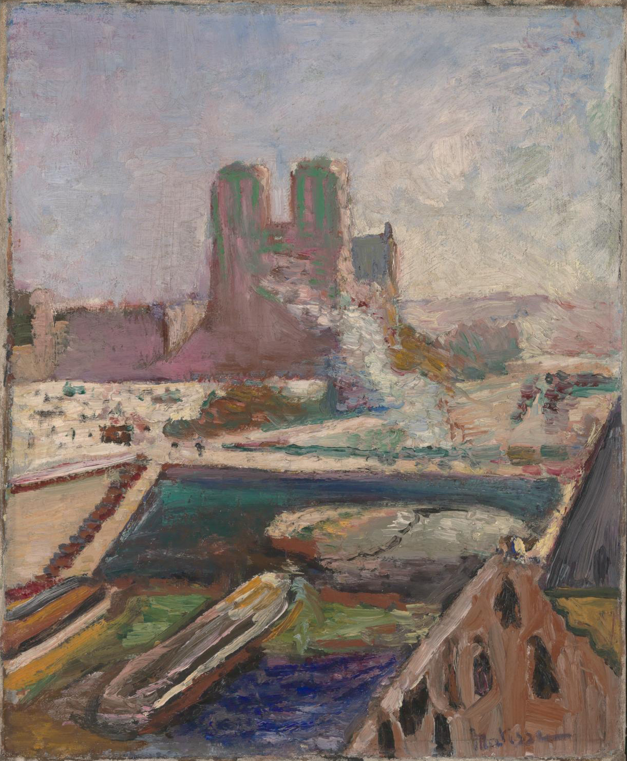 theegoist:Henri Matisse (French, 1869–1954) - Notre-Dame, Oil paint on canvas,