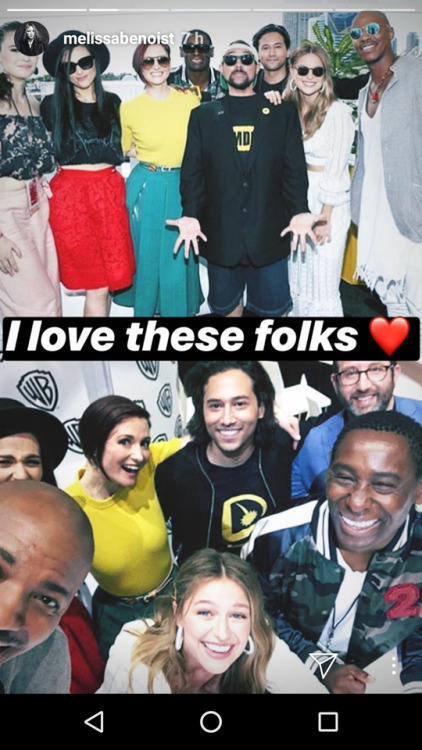 Melissa Benoist + supergirl cast (via instagram story)