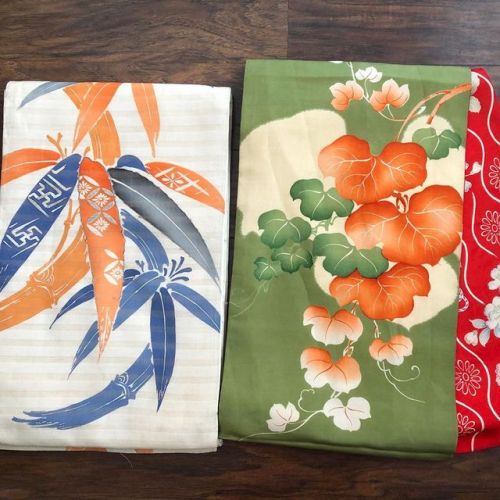 Kimono goodies that I got in Japan! #kimono #obi #chuyaobi #nagoyaobi #tabi #obijime #antiquekimono