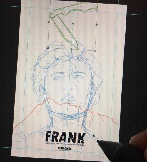 Process for poster for my graphic novel, FRANK.