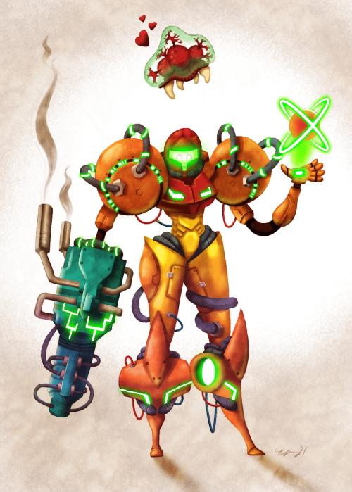 Samus AranArt by Chris Rutherford-Gregory || AS