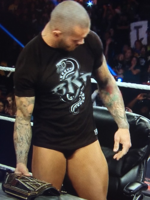 wine-oceros:  Admit it, Randy Orton’s thighs make you feel some type of way. 