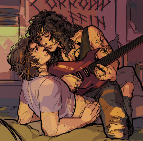 chocoarts:infinite-orangepeel:chocoarts:five bucks says they smooch,…oh my god, i’m in love with the lighting and the way steve’s watching eddie so intensely !! 躔 they kiss….take my money ALRIGHT fork it over!!! (JOKING) 