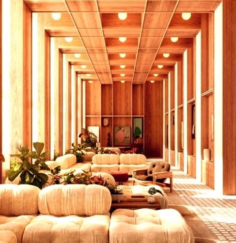 Shabby-chic Style Living Room Living Room Library - Large Shabby-chic Style Open Concept Travertine Floor,